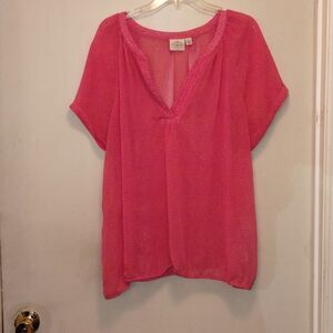 Upgrade Your Summer Wardrobe with the Hot Pink Sheer St. John's Bay Top